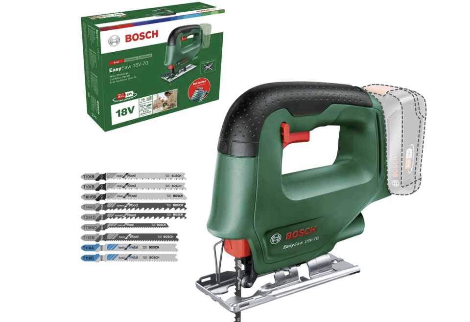 Akku Stichsäge EasySaw 18V-70 (ohne Akku, 18 Volt System, 10 tlg. Stichsägenblatt-Set, im Karton)