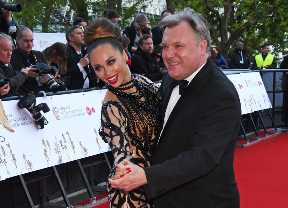 Katya Jones (L) and Ed Balls attend the Virgin TV BAFTA Television Awards at The Royal Festival Hall on May 14, 2017 in London, England.  (Photo by David M Benett/Dave Benett/Getty Images)