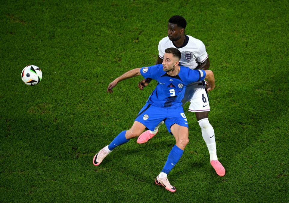 Andraž Šporar provided plenty of threat for Slovenia, and linked play well when called upon (Getty Images)