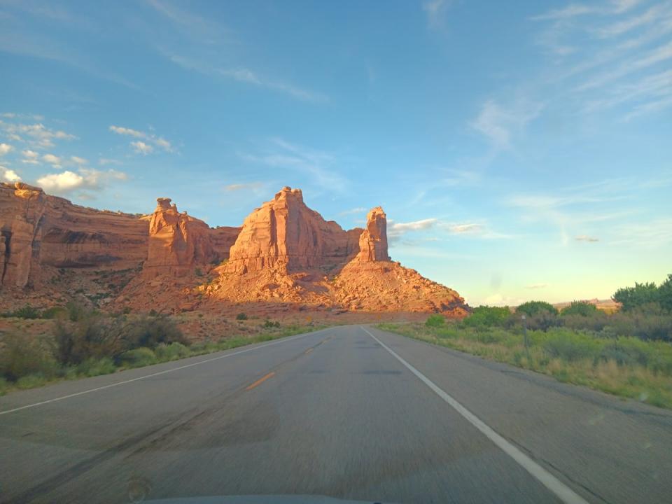 The sun sets just outside Canyonlands National Park (Simon Veness and Susan Veness)