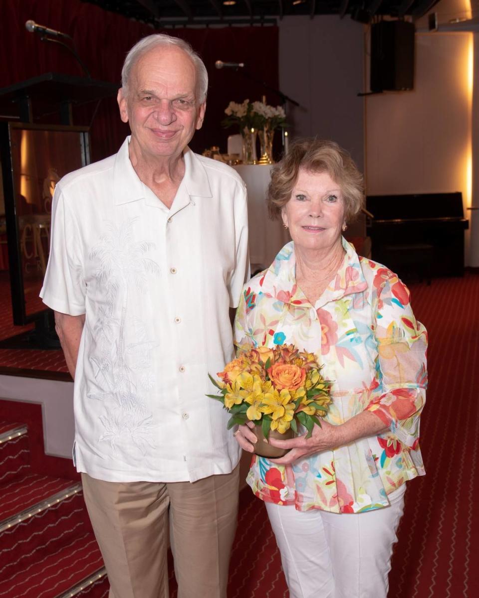 Nancy Plencner and her husband Leo Damkroger renewed their vows on the Crystal Serenity. The couple was supposed to be on a 116-day voyage but their trip was reduced to about two weeks with most of the ports of call canceled.