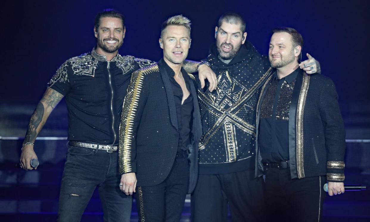 <span>Ronan Keating said Boyzone and Chorley FC are “a match made in heaven”.</span><span>Photograph: Niall Carson/PA</span>