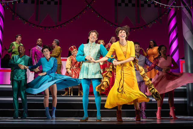 <p>Joan Marcus</p> Michael Urie, Sutton Foster, and Company