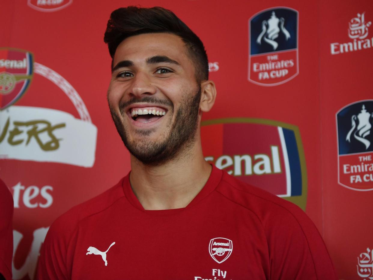 Arsenal signed Kolasinac, 24, on a free transfer earlier this summer: Arsenal FC via Getty Images