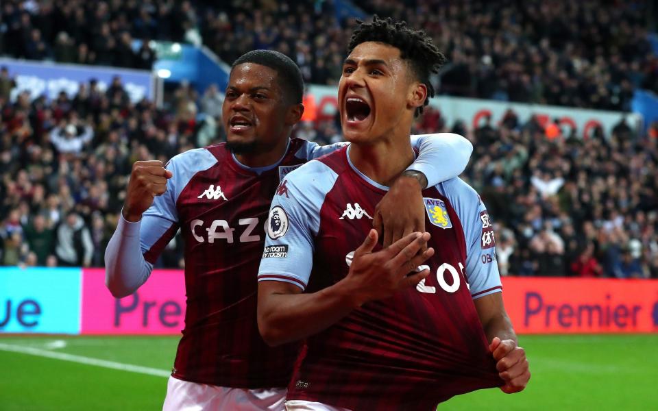 Ollie Watkins celebrates with Leon Bailey after making it 1-0 to Aston Villa - GETTY IMAGES