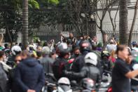 Brazil's President Bolsonaro leads motorcade rally in Sao Paulo