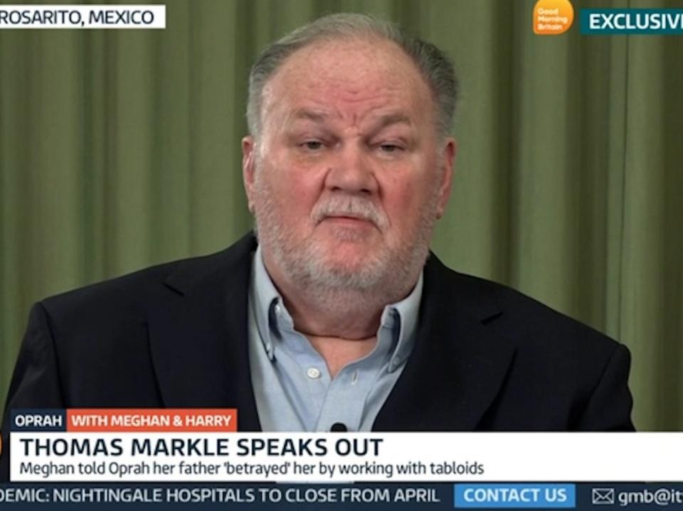 Thomas Markle has begged Harry and Meghan to let him finally meet his grandchildren. (Good Morning Britain)