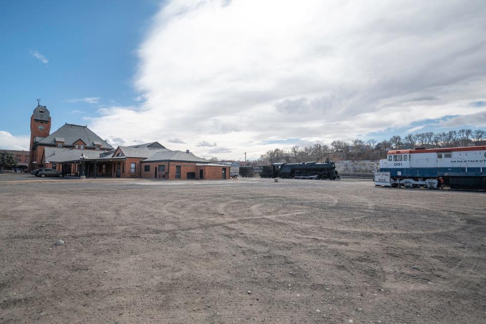 The site of the proposed train station is directly north of the current Union Depot.