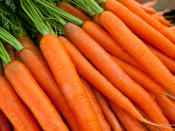 <div class="caption-credit"> Photo by: COURTESY OF GETTY IMAGES</div><div class="caption-title">Carrots</div>Stock up on orange colored foods-like carrots or squash-to clear up blemish-prone skin. These beta-carotene rich foods actually convert to vitamin A in the body. This process iincreases oil production in the skin's sebaceous glands, helping with conditions like acne.