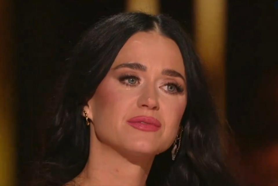 Katy Perry cries during her final episode of American Idol (American Idol / X)