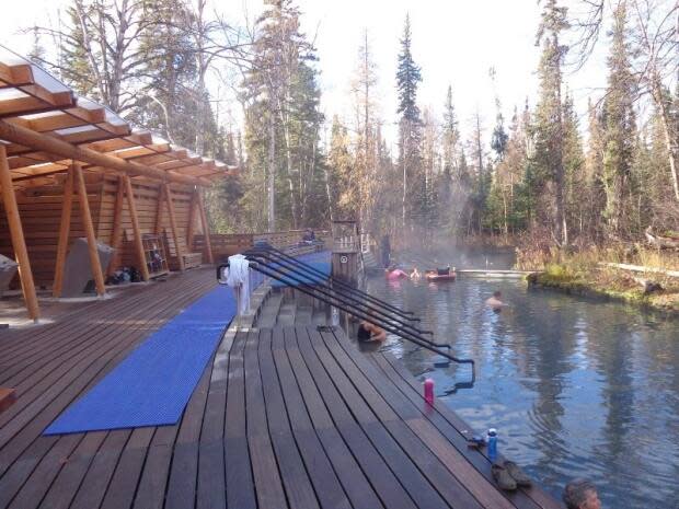 The Liard River Hot Springs are considered the second-largest in Canada. The chief of the Liard First Nation in Watson Lake says he'd like to see geothermal power heating greenhouses and used in other ways to offset diesel use. (Lorraine Bumstead - image credit)