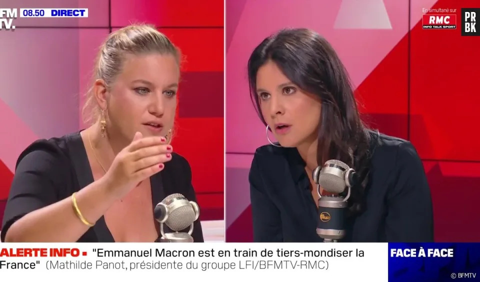 Vives tensions entre Apolline de Malherbe et Mathilde Panot sur BFMTV - BFMTV