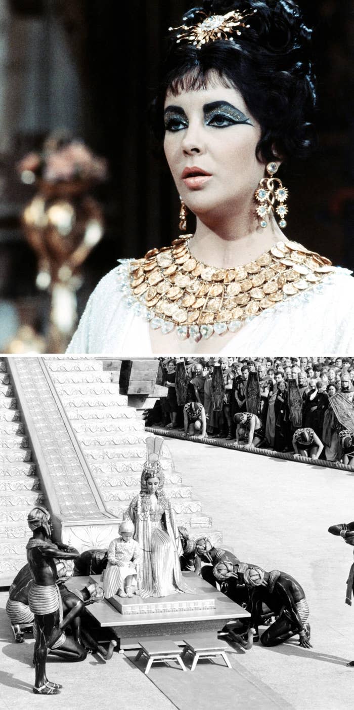 Known for being the most expensive movie at the time, the film shoot for Cleopatra was plagued with drama. The film was a 