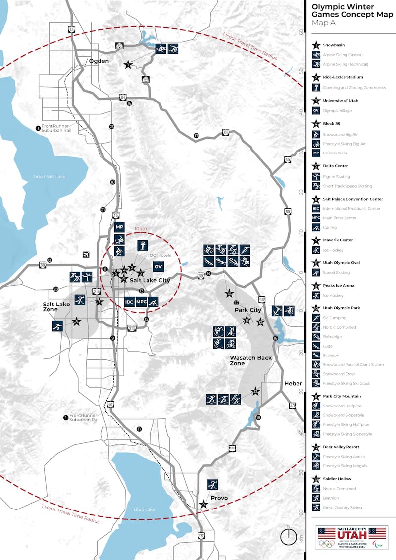 Proposed Olympic venues 2024