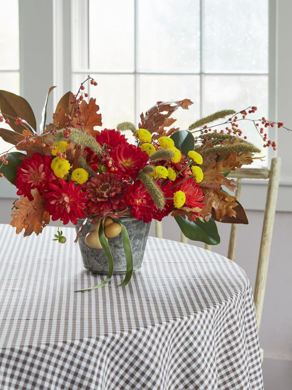 Fiery Flowers Centerpiece