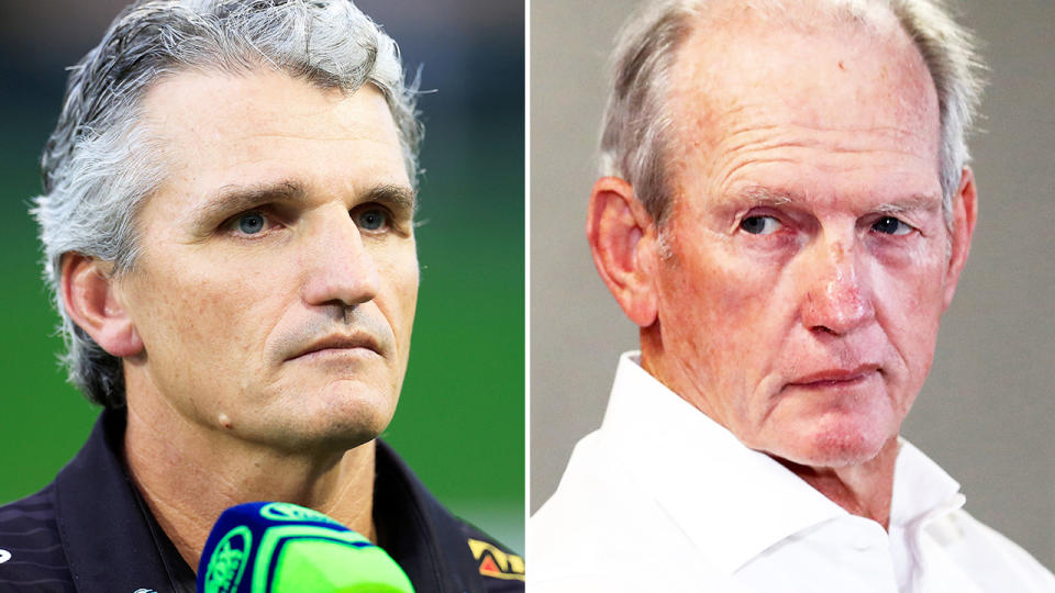 Ivan Cleary and Wayne Bennett, pictured here in the NRL.