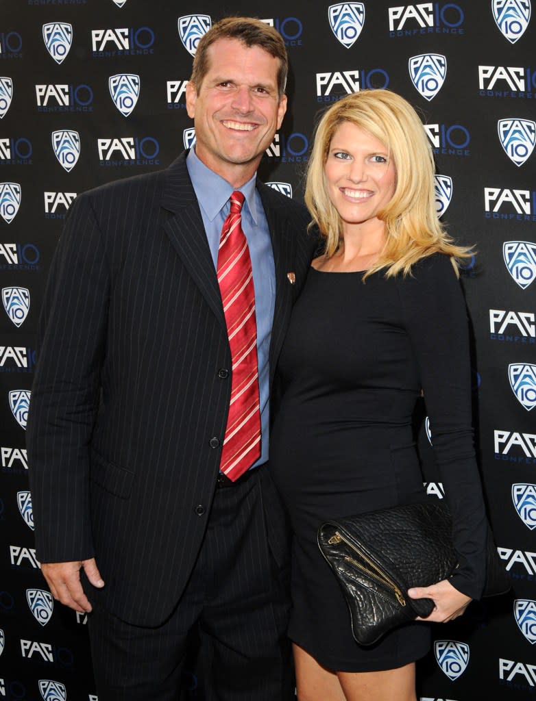 Los Angeles Chargers Coach Jim Harbaugh and Wife Sarah Feuerborn Harbaugh's Relationship Timeline 