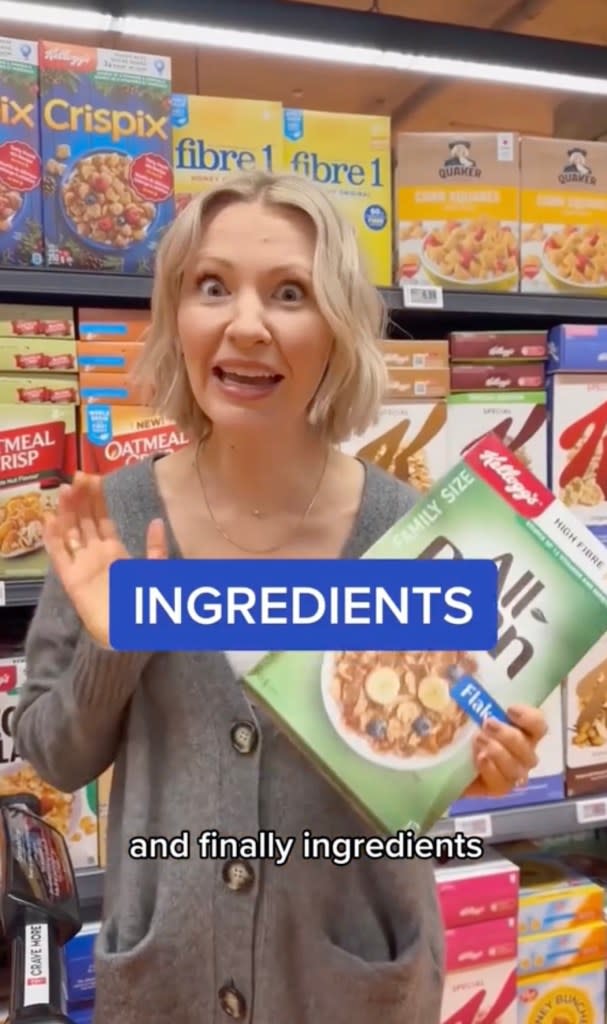 “I’m obsessed with cereal. I eat it every single day,” Abbey Sharp begins her tasty TikTok, which has collected 50,400 views since it was posted this month. “Let me show you what I look for.” TikTok/@abbeyskitchen