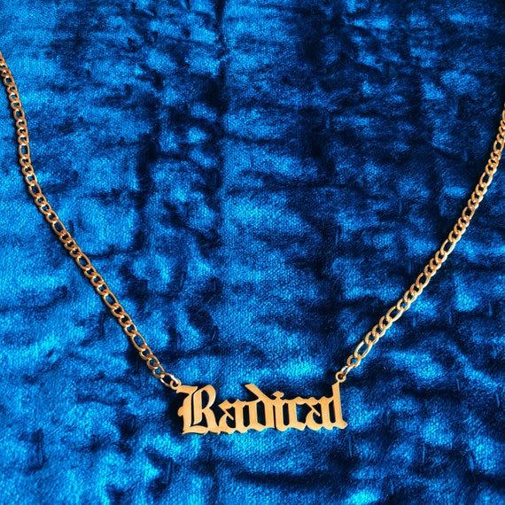 29) “Radical” 18K Gold-Plated Choker Necklace