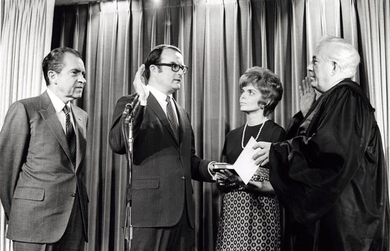 William Ruckelshaus is sworn in as the first EPA Administrator