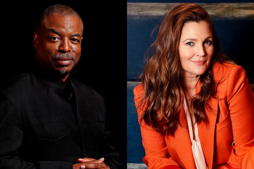 LeVar Burton and Drew Barrymore