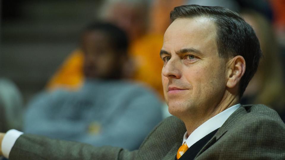 John Currie is out as the Tennessee athletic director after a disastrous coaching search and just eight months on the job. (AP)