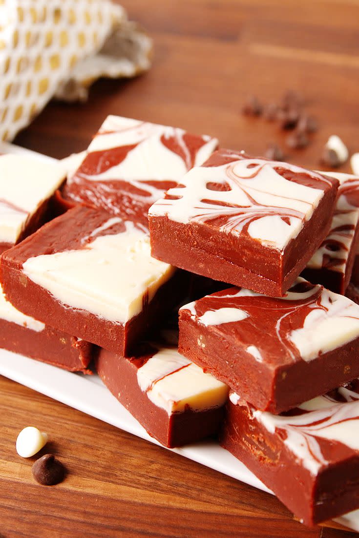 Red Velvet Swirl Fudge