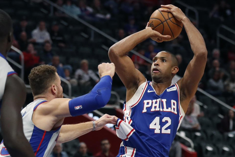 Al Horford外線出手。（AP Photo/Carlos Osorio）