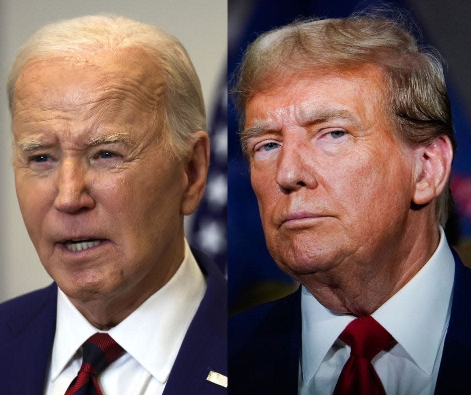 President Joe Biden, left, and former President Donald Trump, right, are on course to wage a rematch of their 2020 presidential battle.