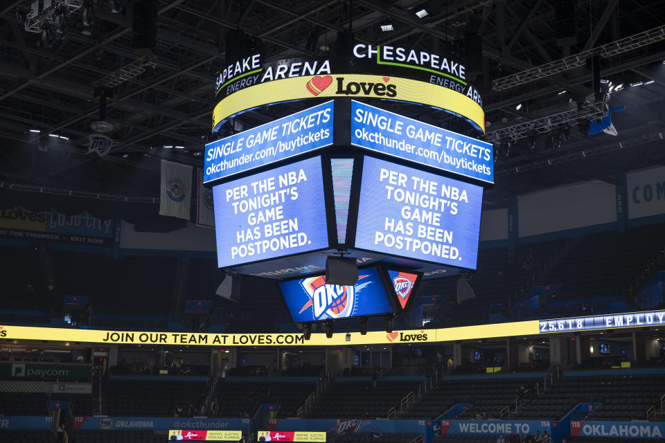 A message on the video score board at the Utah Jazz game.