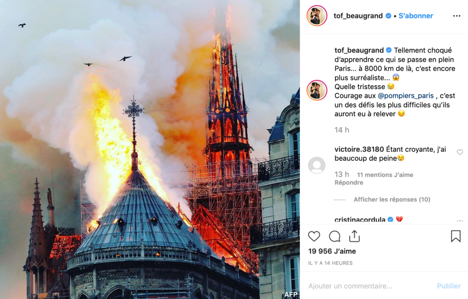 Les stars rendent hommage à Notre Dame de Paris