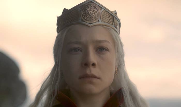 Rhaenyra wearing a crown