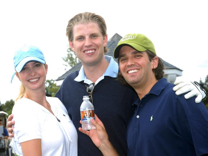 Ivanka Trump, Eric Trump, and Don Jr.Trump at the Trump National Golf Club on September 16, 2008.