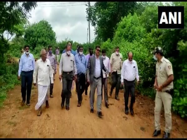 A team led by DC Davanagere, Mahantesh Bilagihe visited the area (Photo/ANI)