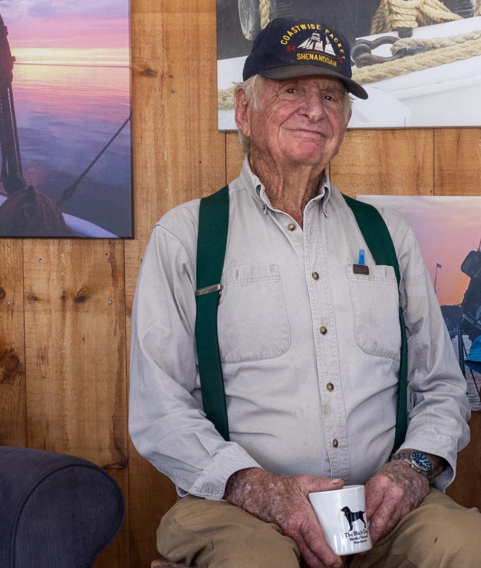 Retired captain Bob Douglas, who recently turned 90, is also the founder of the Black Dog restaurant and related businesses.