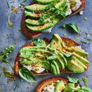 <p>Burrata (cream-filled fresh mozzarella cheese) takes this avocado toast recipe to the next level for a decadent, yet weekday-friendly breakfast. <a href="https://www.eatingwell.com/recipe/270513/avocado-toast-with-burrata/" rel="nofollow noopener" target="_blank" data-ylk="slk:View Recipe" class="link ">View Recipe</a></p>