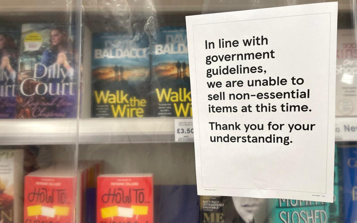 Shops in Wales are currently not allowed to sell non-essential items such as novels -  Matthew Horwood/Getty