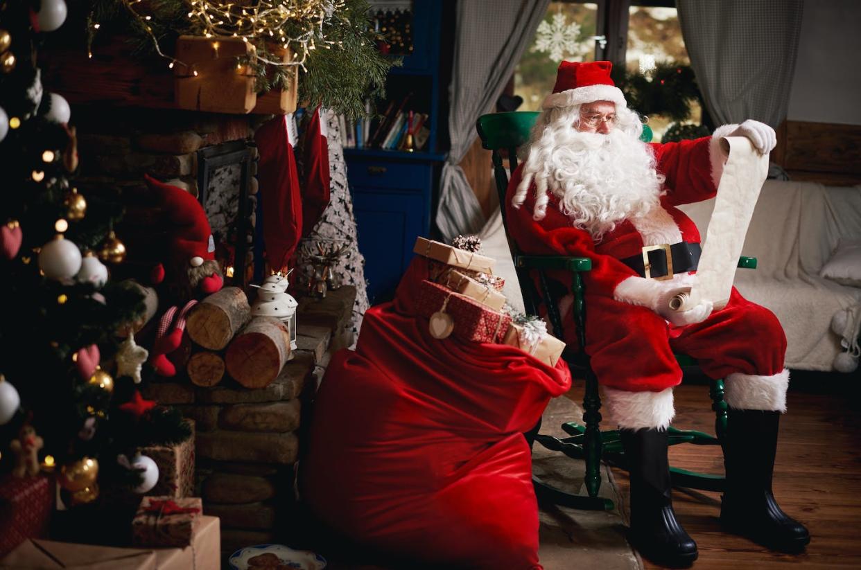 The pagan tradition of celebrating the winter solstice with bonfires on Dec. 21 inspired the early Christian celebrations of Christmas. <a href="https://www.gettyimages.com/detail/photo/portrait-of-santa-claus-sitting-in-chair-with-sack-royalty-free-image/936171074?adppopup=true" rel="nofollow noopener" target="_blank" data-ylk="slk:Gpointstudio/ Image Source via Getty Images;elm:context_link;itc:0;sec:content-canvas" class="link ">Gpointstudio/ Image Source via Getty Images</a>