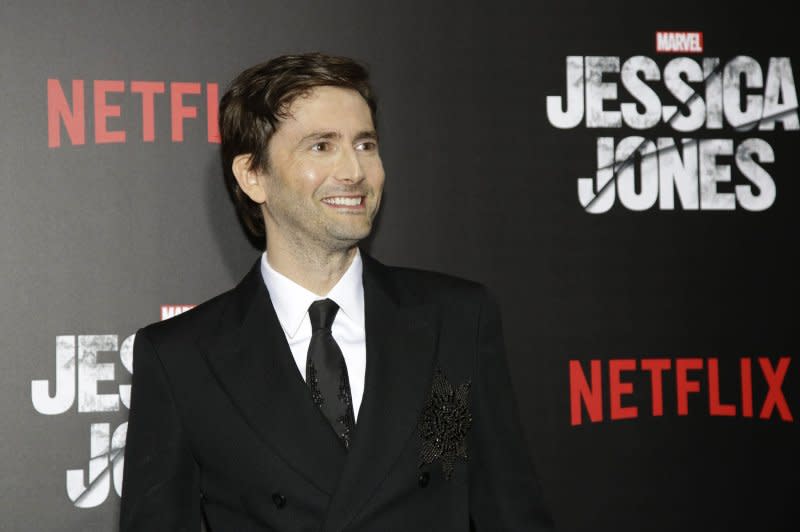 David Tennant arrives on the red carpet at the Netflix premiere of "Marvel's Jessica Jones" at the Regal E-Walk in 2015 in New York City. File Photo by John Angelillo/UPI