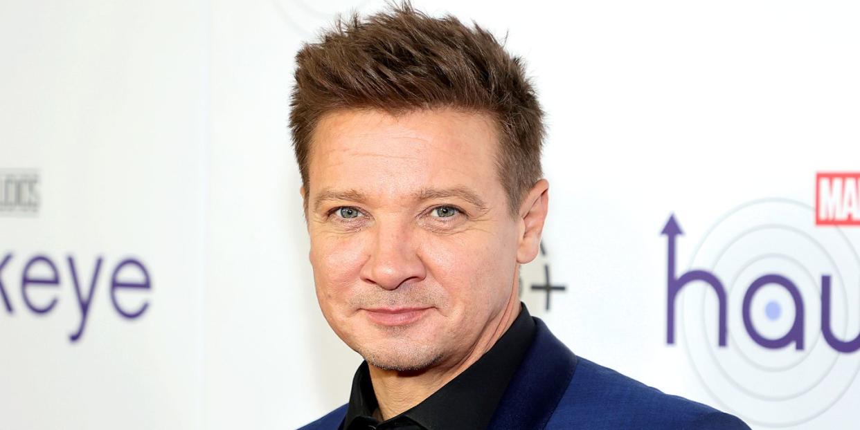 jeremy renner attends the hawkeye new york special fan screening at amc lincoln square on november 22, 2021 in new york city