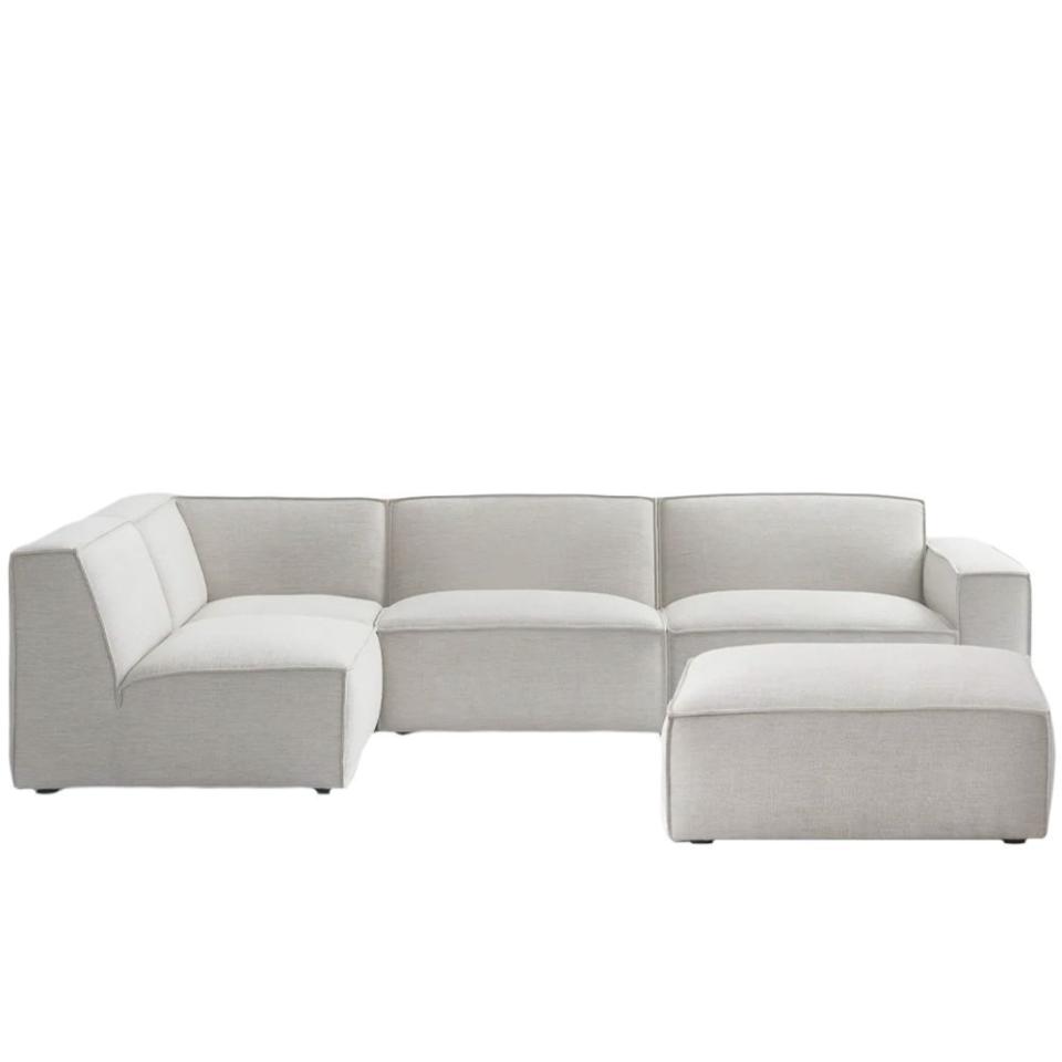 5) Jonathan Chaise Sectional Sofa with Ottoman