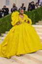 <p>Normani had a picture-perfect moment in a Valentino couture gown for the 2021 Met Gala. The dress featured an enormous skirt, a dramatic train and huge sleeves, all of which made for big, head-turning fashion, which is what this event is all about.</p>