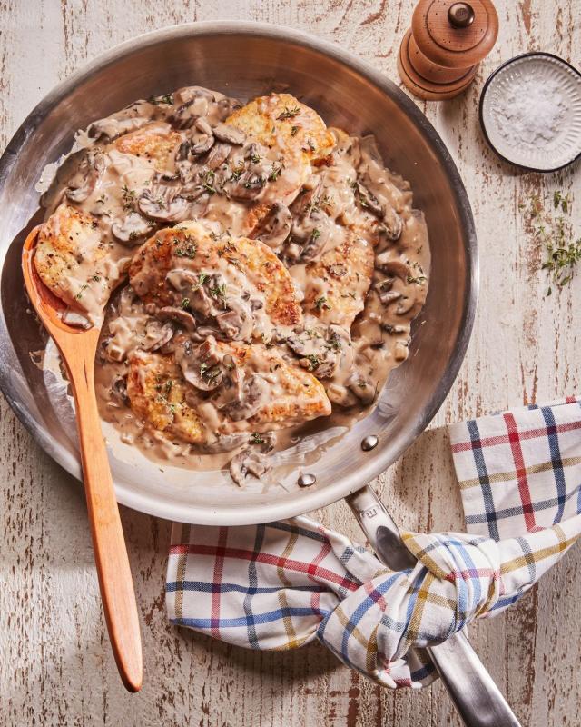 Lightened-Up Chicken Marsala - Sweet Savory and Steph