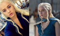 Without the Daenerys wig, 18-year-old Rosie Mac actually has brown hair. When she’s not filling in for Emilia Clarke on the set of “Game of Thrones,” she’s also a model and dancer. According to reports, she’s made such a splash as Clarke’s stand-in that producers have given her a separate and distinct role on the HBO show. That might be a little confusing!