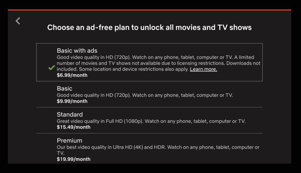 netflix ad plan