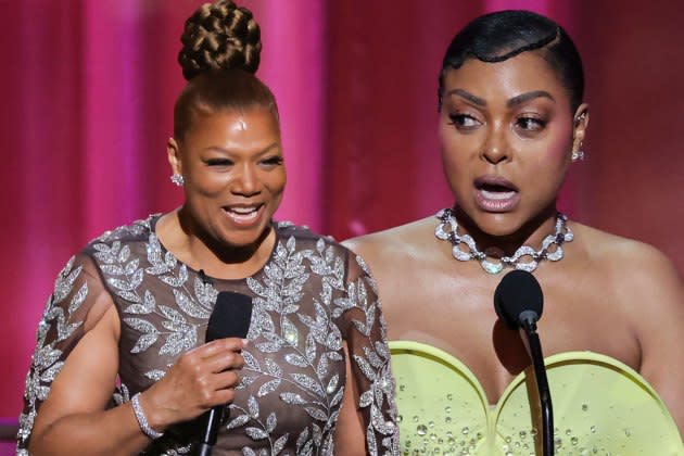 Queen Latifah Goes Sheer in Oscar de la Renta at NAACP Awards 2024