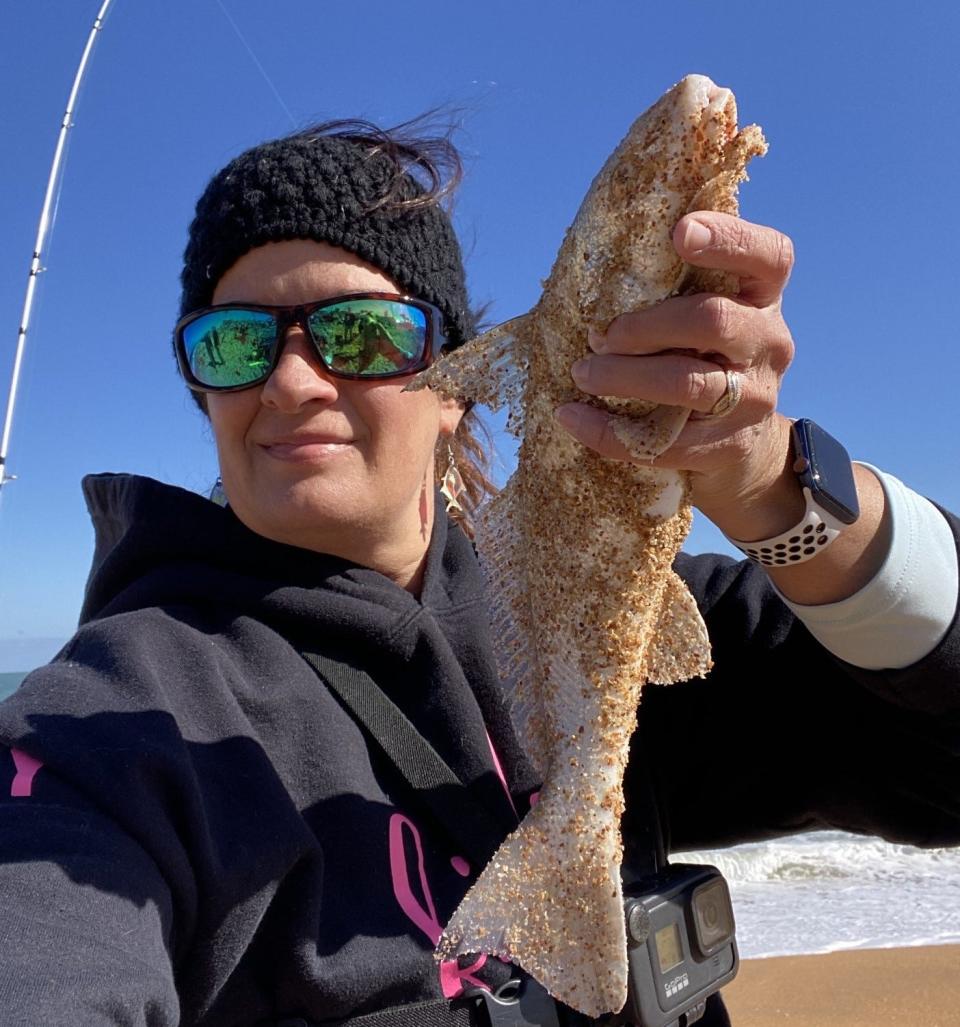 Cathy Sanders says the whiting were available this past week on Flagler beaches.