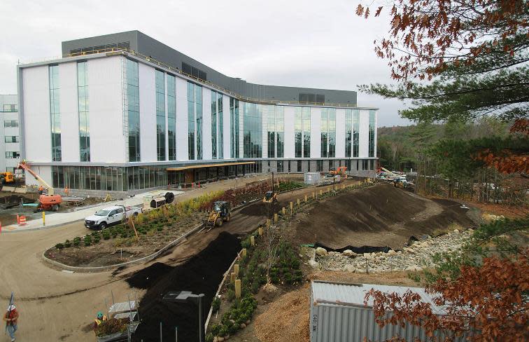 The new Patient Pavilion at DHMC, set to open in May 2023, will expand access to heart and vascular care. Pictured here is a construction progress photo of the Pavilion from November 2022.