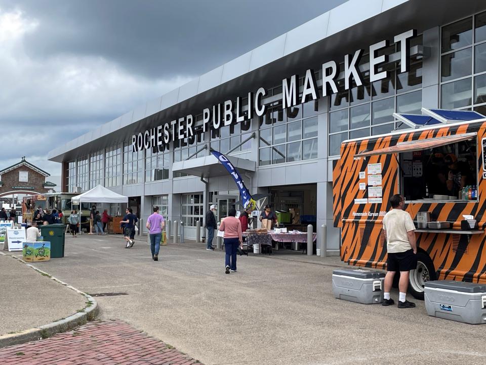 The Rochester Public Market is a popular destination for events like food truck rodeos, shown here.