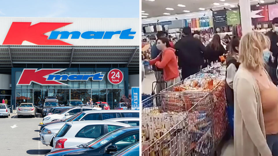 Melbourne Kmart fans flooded the 24/7 stores that opened on Tuesday night. Photo: Getty/TikTok